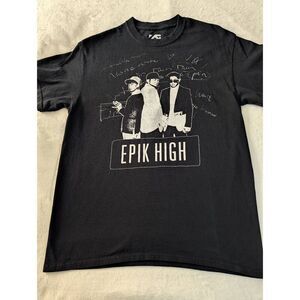 YG Entertainment Epik High Black T-shirt with Graphics Size Medium
